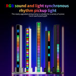 RGB Soundgesteuerte Rhythmus-Reaktionslichter Musik-LED-Pickup-Lichter, Ladefunktion, Plug-in