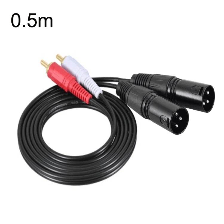 2RCA zu 2XLR Lautsprecher Canon Kabel Audio-Balanced Kabel, 0,5m, 1m, 1,5m, 3m