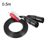 2RCA zu 2XLR Lautsprecher Canon Kabel Audio-Balanced Kabel, 0,5m, 1m, 1,5m, 3m