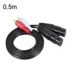 2RCA zu 2XLR Lautsprecher Canon Kabel Audio-Balanced Kabel, 0,5m, 1m, 1,5m, 3m