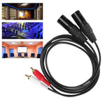 2RCA zu 2XLR Lautsprecher Canon Kabel Audio-Balanced Kabel, 0,5m, 1m, 1,5m, 3m