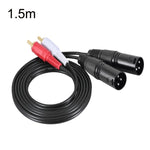 2RCA zu 2XLR Lautsprecher Canon Kabel Audio-Balanced Kabel, 0,5m, 1m, 1,5m, 3m