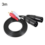 2RCA zu 2XLR Lautsprecher Canon Kabel Audio-Balanced Kabel, 0,5m, 1m, 1,5m, 3m