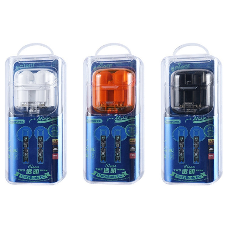 REMAX CozyBuds 6C TWS Transparentes Gehäuse Niedrige Verzögerung Kabelloses Bluetooth Headset