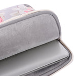 H40-B01 Laptop-Tasche mit Weißem Rosenmuster, Computerschutzhülle mit Griff, 12 Zoll, 13 Zoll, 14 Zoll, 15 Zoll