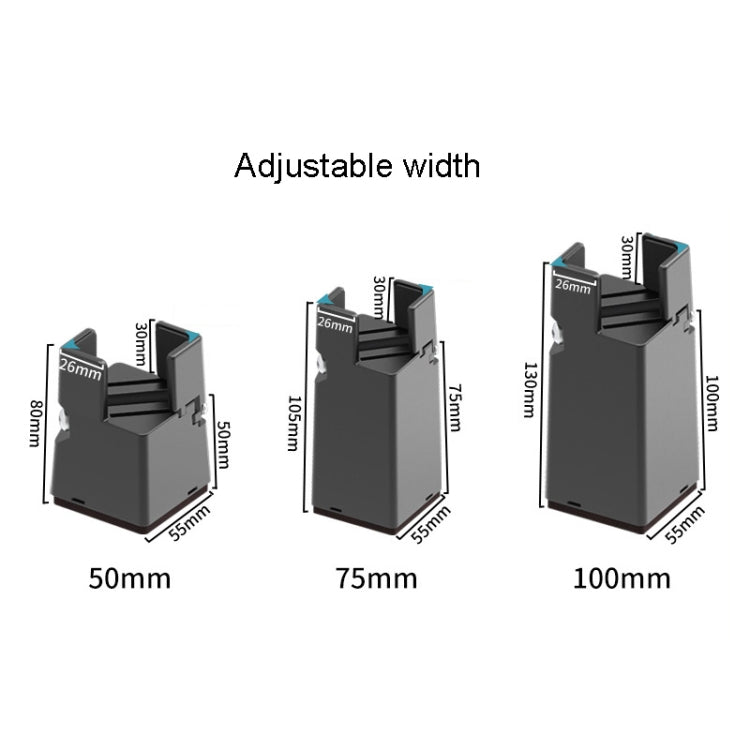 4er-Set Verstellbare Möbelfüße, 50 mm hoch, 75 mm hoch, 100 mm hoch