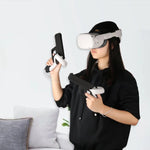 Für Meta Quest 2 VR Controller 1 Paar Robuster Schießgriffhalter, Schwarz