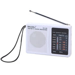 BAIJIALI BJL228 Retro Tragbares Zwei-Band FM AM Radio Eingebauter Lautsprecher, BJL228 Weiß, BJL228 Schwarz