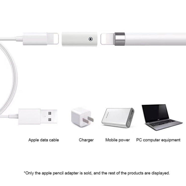 Ladeadapter für Apple Pencil 1/2, Stylus Ladeadapter Konverter, 8Pin Buchse zu Buchse, 8Pin Buchse zu Typ-C/USB-C Buchse