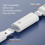 Ladeadapter für Apple Pencil 1/2, Stylus Ladeadapter Konverter, 8Pin Buchse zu Buchse, 8Pin Buchse zu Typ-C/USB-C Buchse