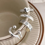 Happy Smile Face Love Wear Combination Ring, J3357, J3520, J2818, J3381, J3456, J1991, J3626, J3610, J3532, J3522, J3427, J3329, J2907, J2942, J3017, J3286, J3284, J2002, J2064