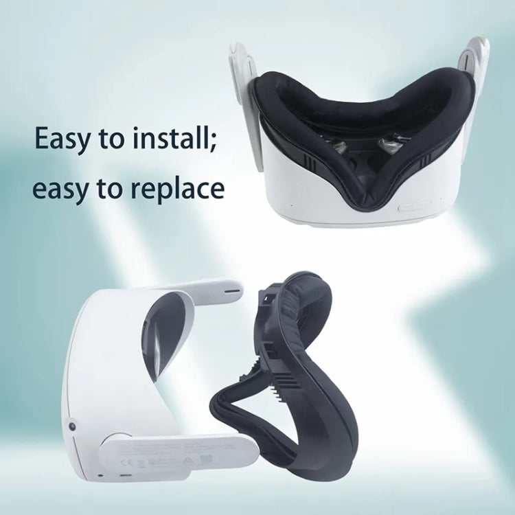 Für Meta Quest 2 VR-Headset Anti-Schweiß-Augenmaske VR-Gesichtsschnittstellenhalterungsabdeckung, Anti-Schweiß-Augenmaske (Schwarz)