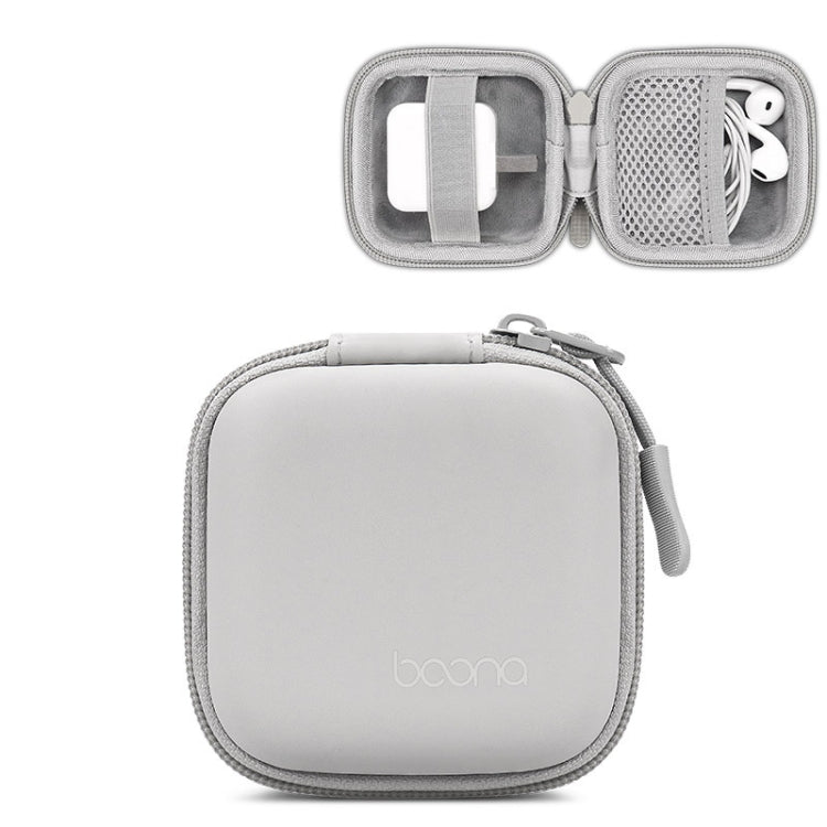 Baona Leder Digitale Kopfhörer Kabel U-Disk Aufbewahrungstasche, Kleine Quadratisch Grau, Kleine Quadratisch Schwarz, Rechteckig Grau, Rechteckig Schwarz, Großes Quadrat Grau, Großes Quadrat Schwarz