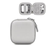 Baona Leather Digital Headphone Cable U Disk Storage Bag, Small Square Gray, Small Square Black, Rectangular Gray, Rectangular Black, Large Square Gray, Large Square Black