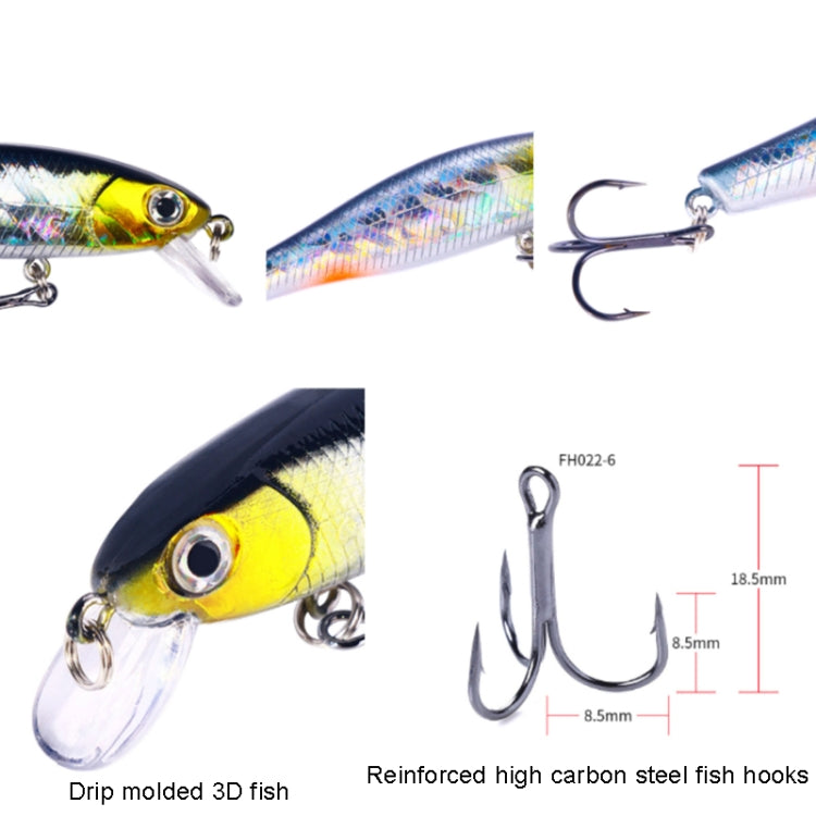 HENGJIA MI160 8,8cm 9g Schwimmender Wasser Minnow Kunstköder, 1, 2, 3, 4, 5, 6, 7, 8, 9, 10, 10 Farben, 10 Farbige Box