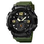 SKMEI 1637 Sport Digitalanzeige Outdoor Stoßfeste Herrenuhr aus Kunststoff mit großem Zifferblatt, Schwarz, Armeegrün, Blaue Tarnung, Armeegrüne Tarnung, Grau-Schwarz