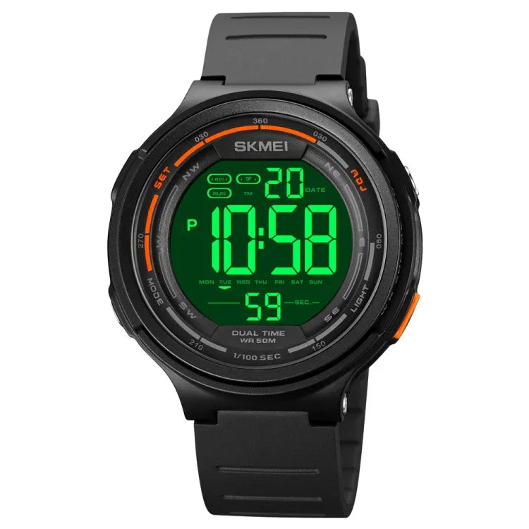 SKMEI 1841 Outdoor Sport Schüler Wasserdichte Leuchtende Countdown-Uhr, 1841 Schwarz, 1841 Hellgrau