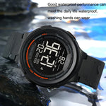SKMEI 1841 Outdoor Sport Schüler Wasserdichte Leuchtende Countdown-Uhr, 1841 Schwarz, 1841 Hellgrau