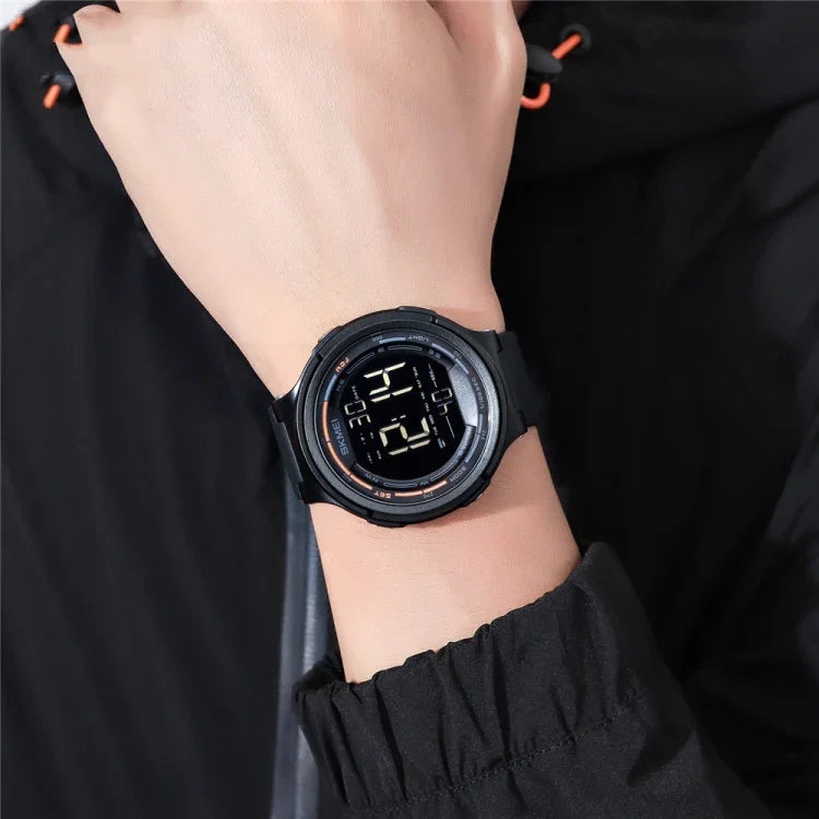 SKMEI 1841 Outdoor Sport Schüler Wasserdichte Leuchtende Countdown-Uhr, 1841 Schwarz, 1841 Hellgrau