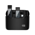 Digitales Display Drahtloses Lavalier-Mikrofon mit Ladefach, Spezifikation:, S16-S Eins zu Zwei Schwarz USB-C/Type-C Schnittstelle, S16-S Eins zu Zwei Schwarz 8-Pin Schnittstelle