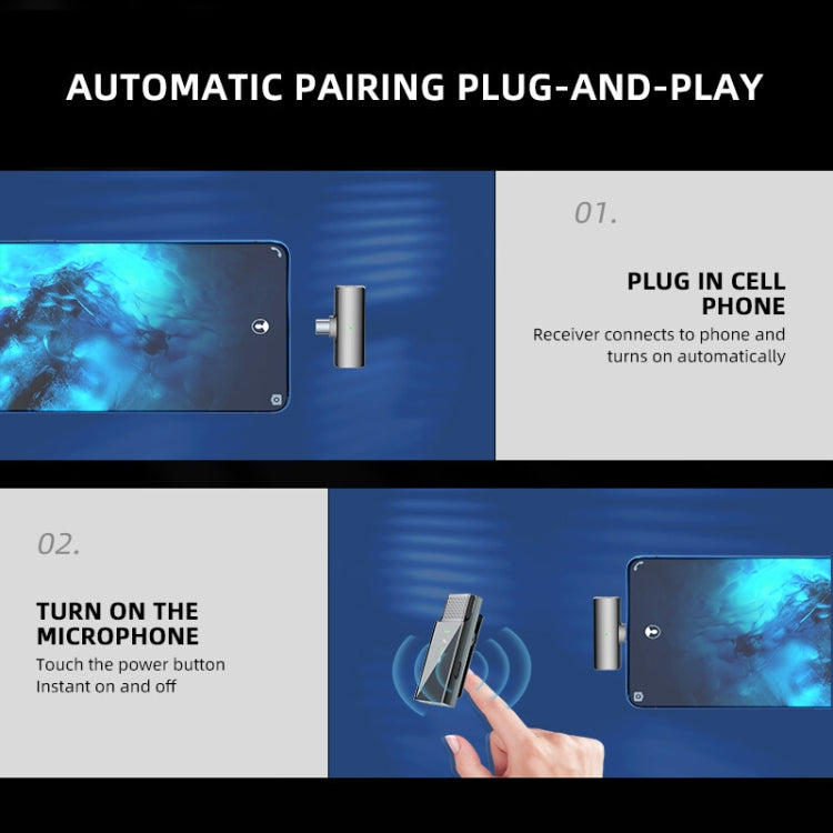Digitales Display Drahtloses Lavalier-Mikrofon mit Ladefach, Spezifikation:, S16-S Eins zu Zwei Schwarz USB-C/Type-C Schnittstelle, S16-S Eins zu Zwei Schwarz 8-Pin Schnittstelle