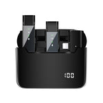 Digitales Display Drahtloses Lavalier-Mikrofon mit Ladefach, Spezifikation:, S16-S Eins zu Zwei Schwarz USB-C/Type-C Schnittstelle, S16-S Eins zu Zwei Schwarz 8-Pin Schnittstelle
