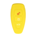 For Ford Focus/Mondeo 2pcs Folding Three-Button Key Protect Cover, Red, Pink, Orange, Yellow, Sky Blue, New Green, Purple, Black