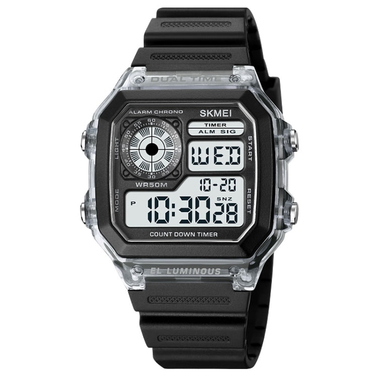 SKMEI 1998 Transparente Hülle Eissensor Outdoor-Sport Wasserdichte Multifunktionsuhr, 1998 Weiß, 1998 Schwarz
