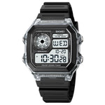 SKMEI 1998 Transparente Hülle Eissensor Outdoor-Sport Wasserdichte Multifunktionsuhr, 1998 Weiß, 1998 Schwarz