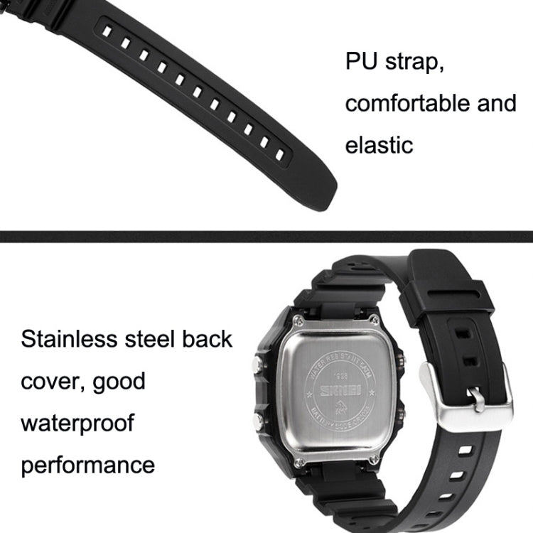 SKMEI 1998 Transparente Hülle Eissensor Outdoor-Sport Wasserdichte Multifunktionsuhr, 1998 Weiß, 1998 Schwarz