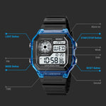 SKMEI 1998 Transparente Hülle Eissensor Outdoor-Sport Wasserdichte Multifunktionsuhr, 1998 Weiß, 1998 Schwarz