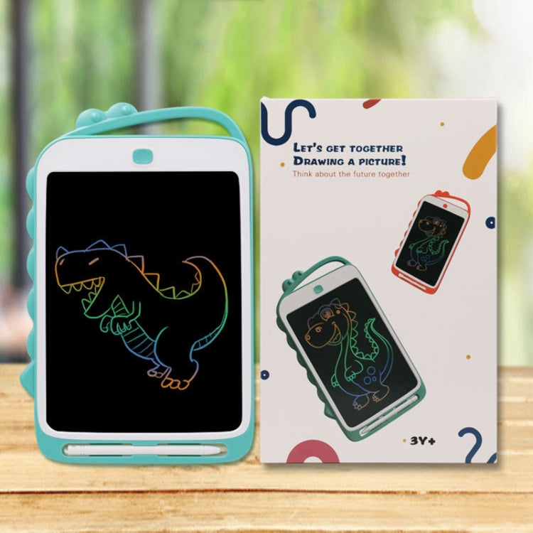 10 Zoll Cartoon Dinosaurier LCD-Schreibtafel Buntes Kinder-Malbrett, 10 Zoll (Hellblau)