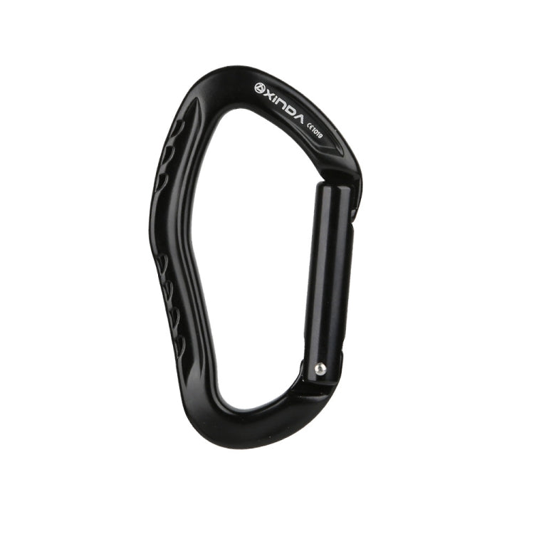 XINDA 22KN Gerader Schnapper Karabiner aus Aluminiumlegierung mit Federverschluss, XD-8126 (Blau), XD-8126 (Schwarz), XD-8126 (Rot), XD-8126 (Orange), XD-8126 (Silber)