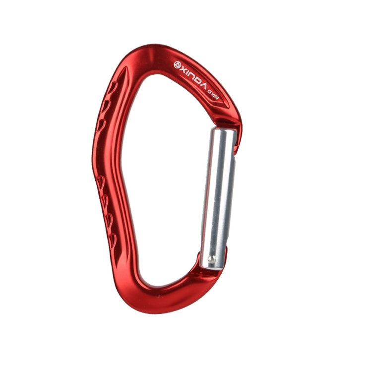 XINDA 22KN Gerader Schnapper Karabiner aus Aluminiumlegierung mit Federverschluss, XD-8126 (Blau), XD-8126 (Schwarz), XD-8126 (Rot), XD-8126 (Orange), XD-8126 (Silber)