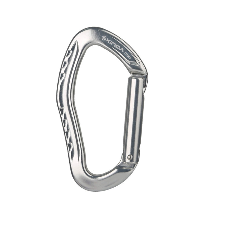 XINDA 22KN Gerader Schnapper Karabiner aus Aluminiumlegierung mit Federverschluss, XD-8126 (Blau), XD-8126 (Schwarz), XD-8126 (Rot), XD-8126 (Orange), XD-8126 (Silber)