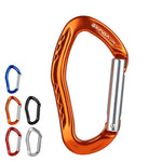 XINDA 22KN Gerader Schnapper Karabiner aus Aluminiumlegierung mit Federverschluss, XD-8126 (Blau), XD-8126 (Schwarz), XD-8126 (Rot), XD-8126 (Orange), XD-8126 (Silber)