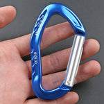 XINDA 22KN Gerader Schnapper Karabiner aus Aluminiumlegierung mit Federverschluss, XD-8126 (Blau), XD-8126 (Schwarz), XD-8126 (Rot), XD-8126 (Orange), XD-8126 (Silber)