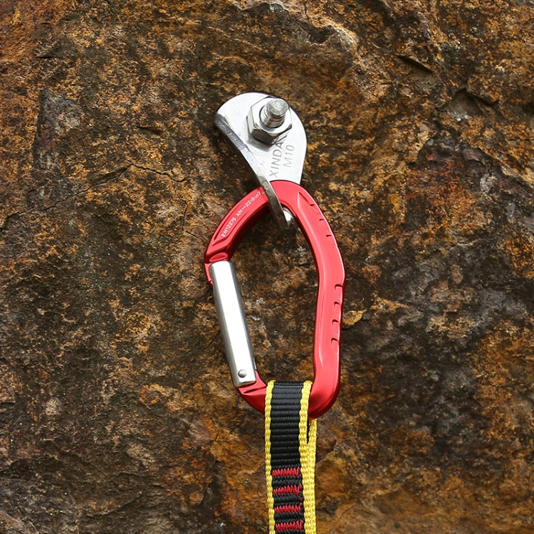 XINDA 22KN Gerader Schnapper Karabiner aus Aluminiumlegierung mit Federverschluss, XD-8126 (Blau), XD-8126 (Schwarz), XD-8126 (Rot), XD-8126 (Orange), XD-8126 (Silber)