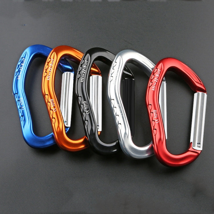 XINDA 22KN Gerader Schnapper Karabiner aus Aluminiumlegierung mit Federverschluss, XD-8126 (Blau), XD-8126 (Schwarz), XD-8126 (Rot), XD-8126 (Orange), XD-8126 (Silber)