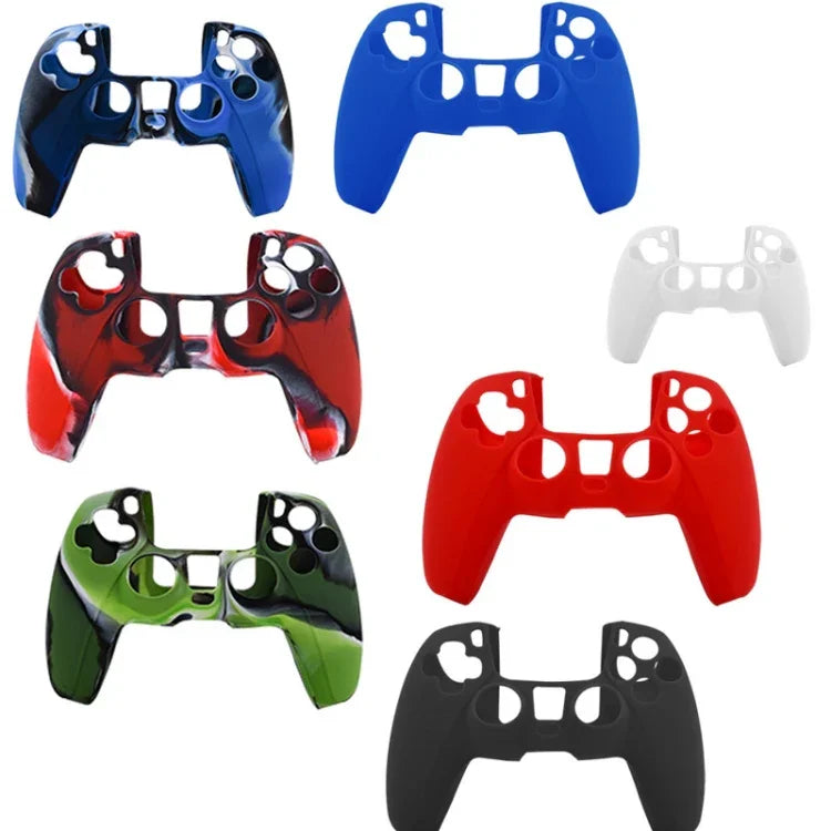 Für PS5 Controller Silikonhülle Schutzhülle, Weiß, Schwarz, Camouflage Blau, Camouflage Rot, Camouflage Grün