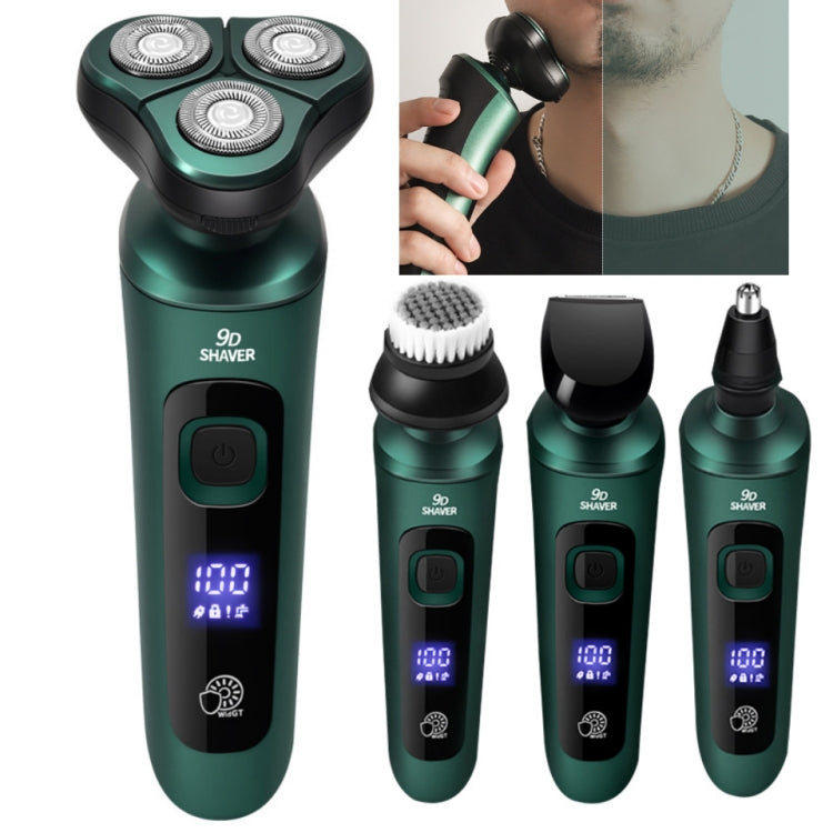 Intelligenter Elektrorasierer LCD-Digitalanzeige Dreikopf USB Wiederaufladbar Schwebender Rasierer, Standardversion, 3 in 1, 4 in 1