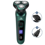 Intelligenter Elektrorasierer LCD-Digitalanzeige Dreikopf USB Wiederaufladbar Schwebender Rasierer, Standardversion, 3 in 1, 4 in 1