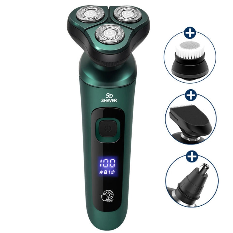Intelligenter Elektrorasierer LCD-Digitalanzeige Dreikopf USB Wiederaufladbar Schwebender Rasierer, Standardversion, 3 in 1, 4 in 1