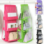 B05005 Doppelseitige Hängetasche mit 6 Fächern, aus Vliesstoff, Hängetaschen-Organizer, B05005 Lila, B05005 Schwarz, B05005 Grau, B05005 Rosenrot, B05005 Grün, B05005 Blau