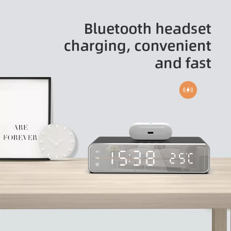 W258 mit Uhr-/Temperaturanzeige, Tischtelefon/-Kopfhörer mit kabelloser Ladefunktion, W258 5W (Silber), W258 5W (Schwarz)