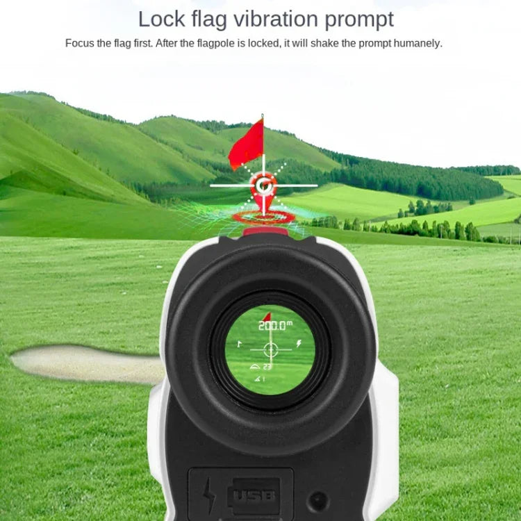 PGM JQ015 IP54 Wasserdichtes Golf-Laser-Entfernungsmesser-Teleskop, Messdistanz: 400 m, Messdistanz: 600 m (Weiß)