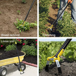 MYL-10 Steigbügelhacke Gartenwerkzeuge, 3 Abschnitte 1,2 m, 4 Abschnitte 1,6 m, 5 Abschnitte 2,0 m, 6 Abschnitte 2,4 m