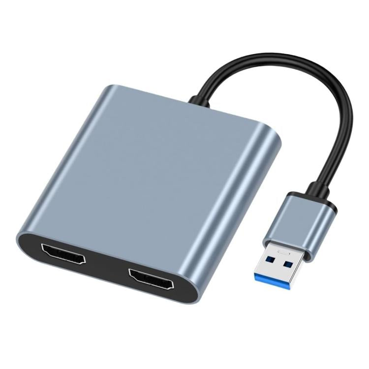 USB 3.0 zu Dual HDMI, USB, USB-C / Typ-C Hochauflösender Konverter 4K USB Bildschirmverlängerer, USB 3.0 zu Dual HDMI