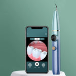 FY-B700 Visueller Ultraschall-Zahnsteinentferner Zahnstein-Zahnfleckenentferner Dental Schönheitsinstrument, Blau Farbverlauf, Rot Blau Farbverlauf