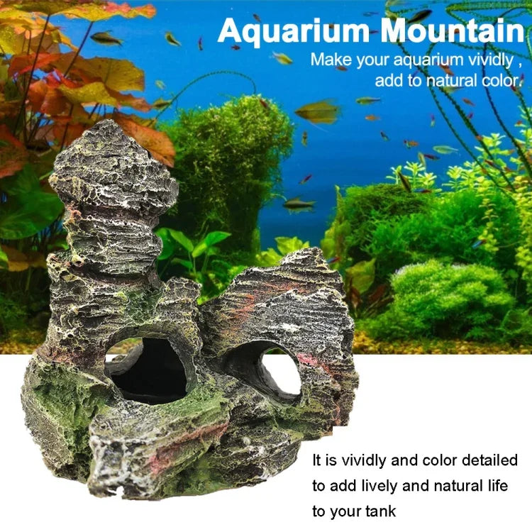 Stein Aquarium Landschaft Simulation Harz Aquarium Dekorative Verzierung, Stil:, Höhlenberg C, Höhlenberg D, Kleiner Felsengarten, Dreibeiniger Felsengarten, Großer Felsengarten, Shunfeng Berg, Yu Berg